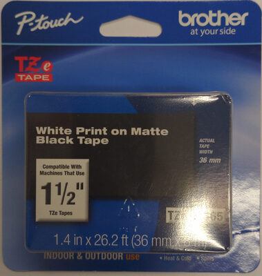 White Print on Matte Black Tape - Product