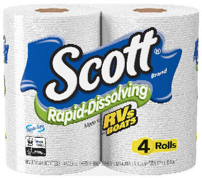 Rapid-dissolving toilet paper - Product