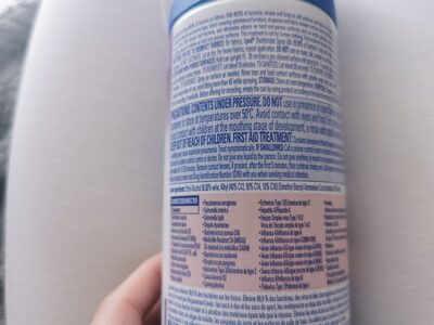 Lysol fabric sanitizer - Ingredients