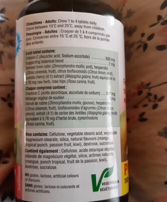 Vitamine C 500 mg - Ingredients - fr