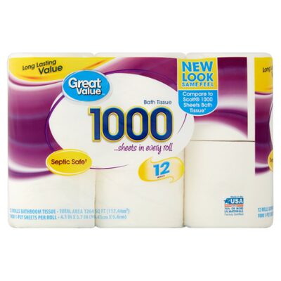 1000 sheets toilet paper - 1