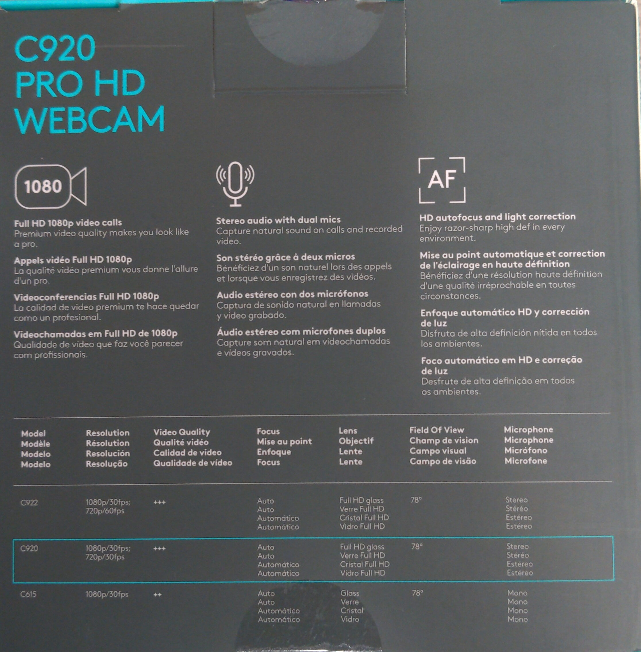 C920 Pro appels vidéos Full HD - Product - en
