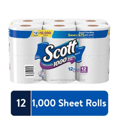 1000 sheets - 12 rolls - 1