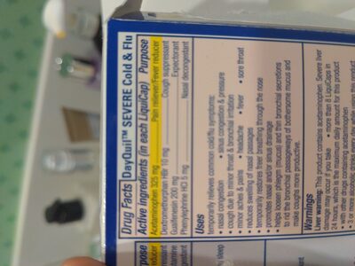 DayQuil severe cold and flu - Ingredients