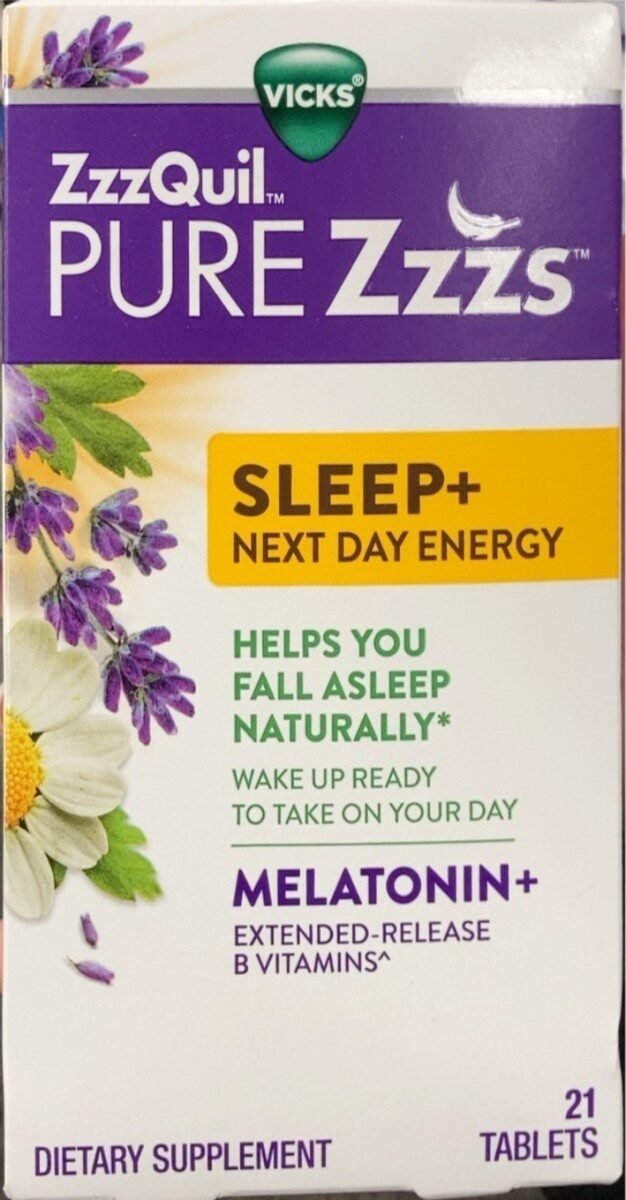 ZzzQuil Pure Zzzs Sleep+ Next Day Energy - Product - en
