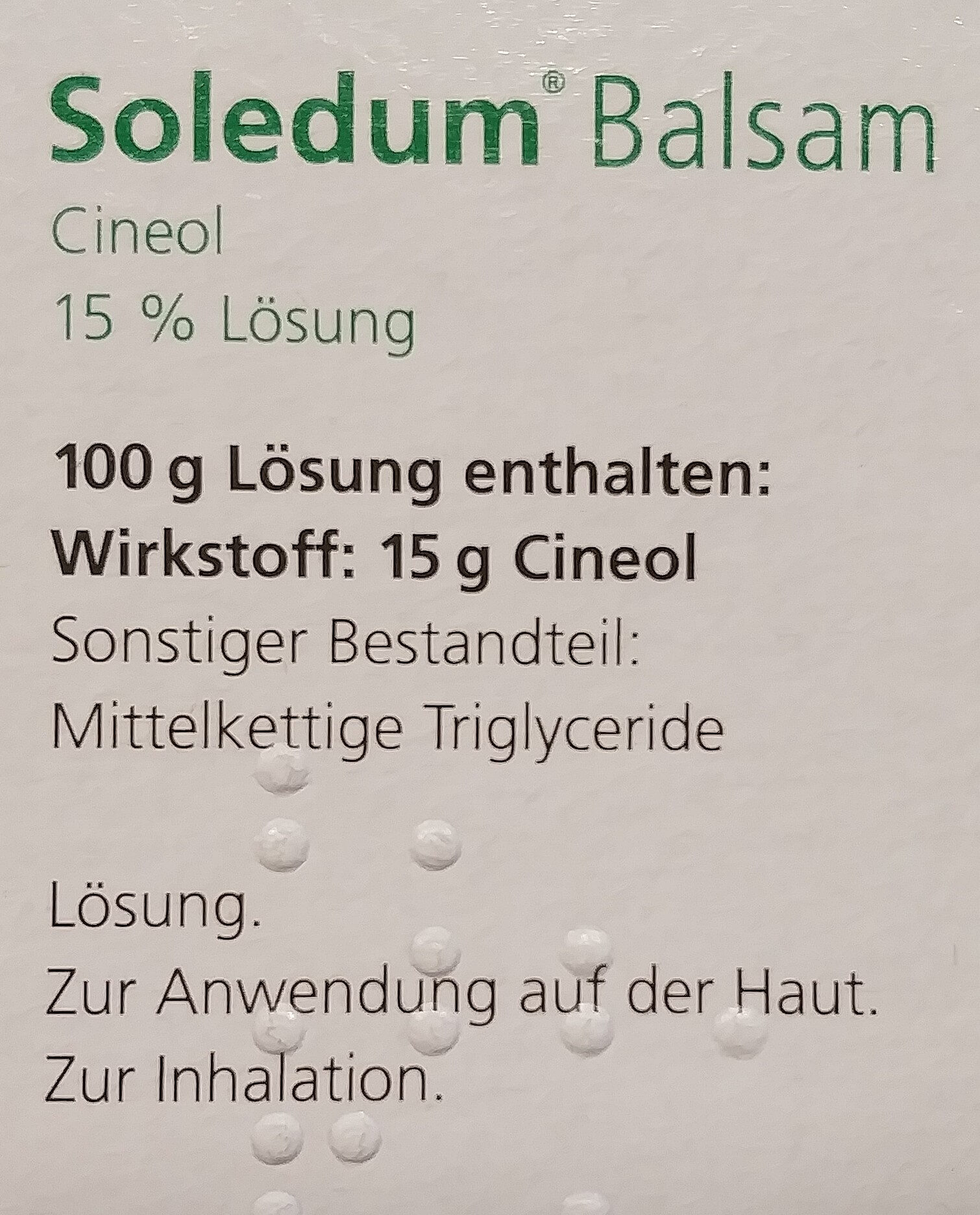 Soledum Balsam - Ingredients - de
