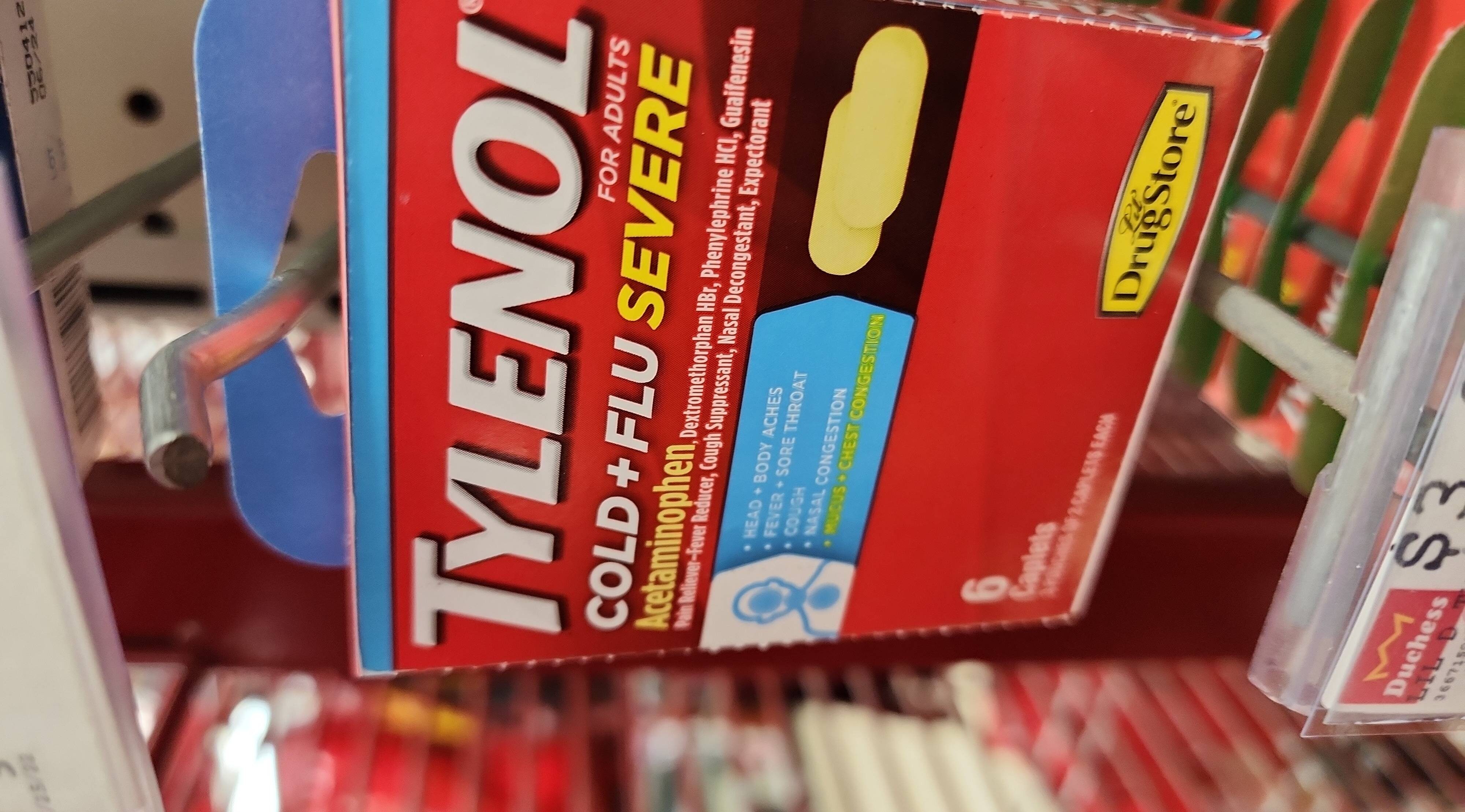 Tylenol cold and flu severe trial peg - Product - en