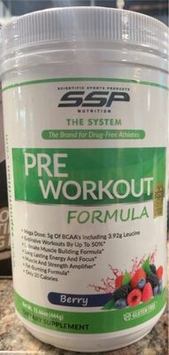 Pre-workout formula - berry - Product - en