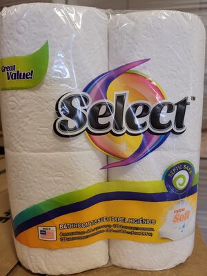 Embossed white bathroom tissue - Product - en