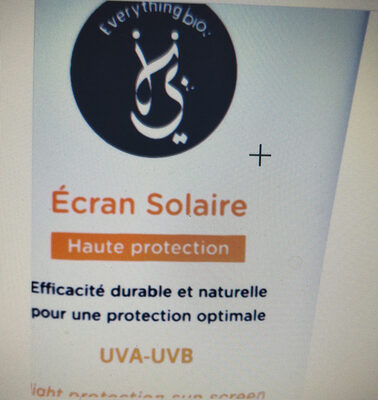 écran solaire everything bio - Product - fr