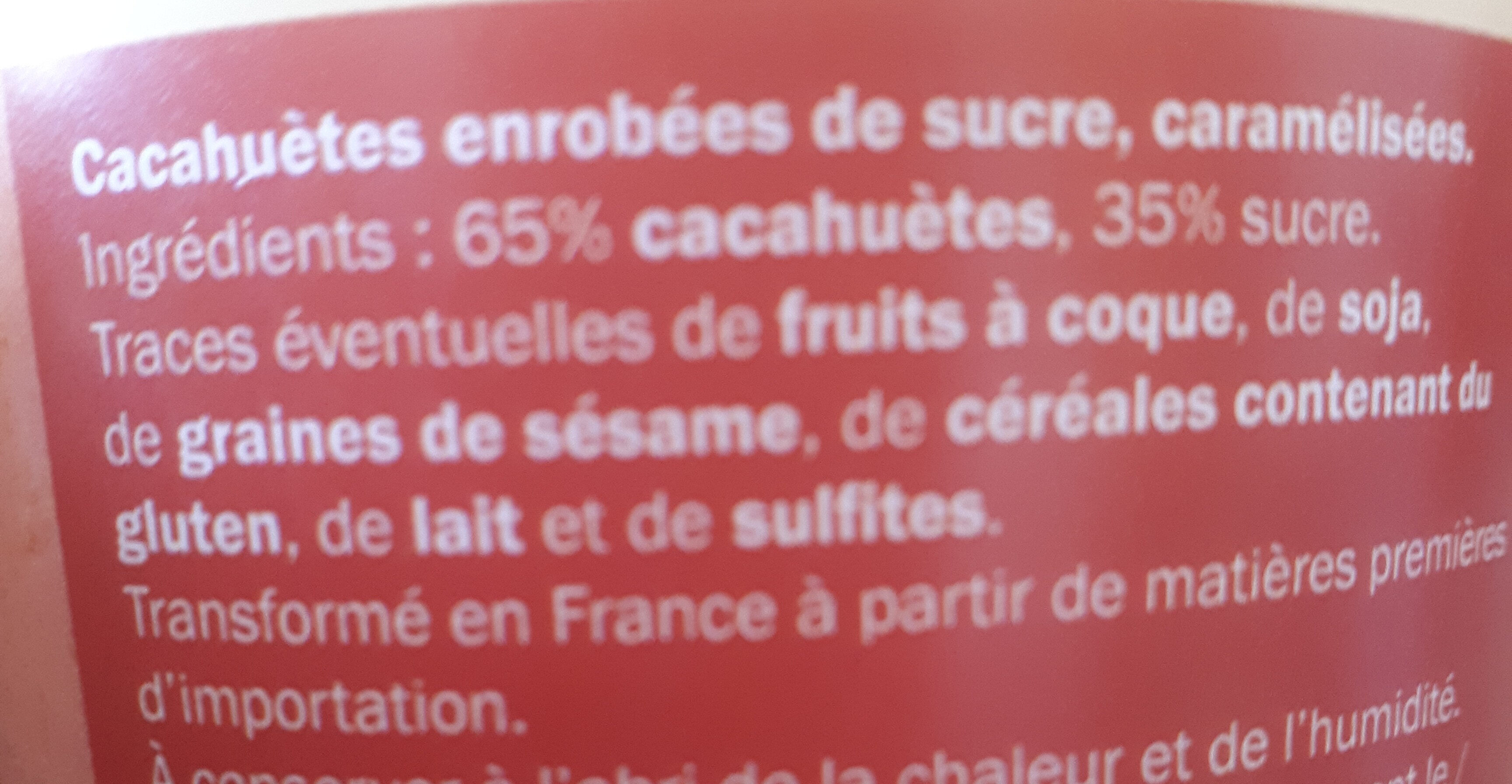 chouchou cacahuètes caramélisées - Ingredients - fr