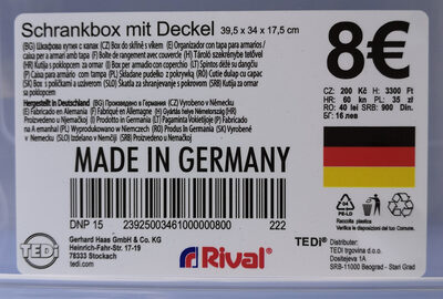 Schrankbox mit Deckel 39,5 x 43 x 17,5 cm - Product - de