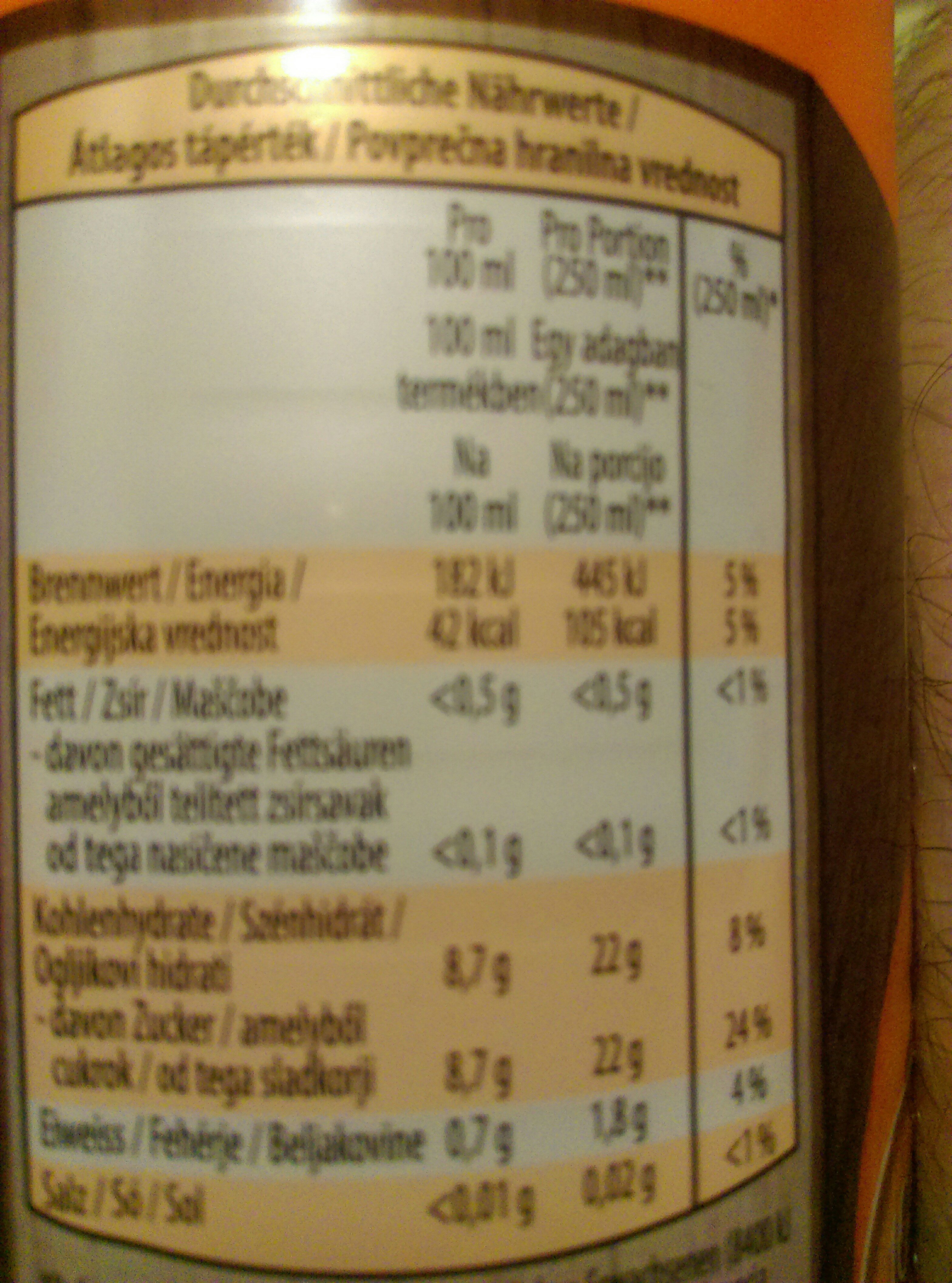 Orangensaft Pure Fruits Hofer - Ingredients - de