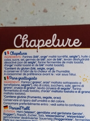 chapelure - Ingredients