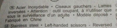 Ciseaux - Ingredients