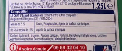 L'Expert Bicarbonate - Ingredients