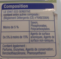 Le Chat Éco Sensitive - Ingredients - fr