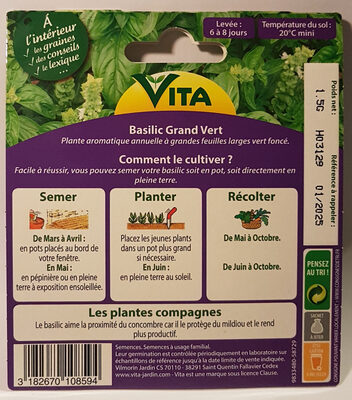 Basilic Grand Vert - Ingredients - en