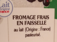 la faisselle - Ingredients - fr