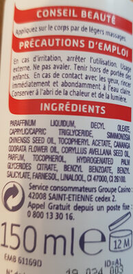 huile de massage - Ingredients - fr