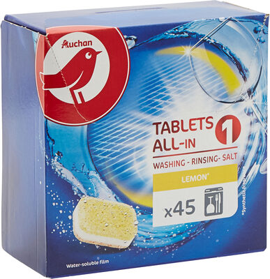 Auchan pastilles vaisselle tout en 1 agrumes 45pcs - Product - fr