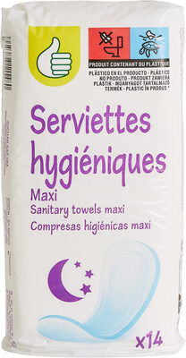 Serviettes hygiéniques Maxi Nuit x14 - Product - en
