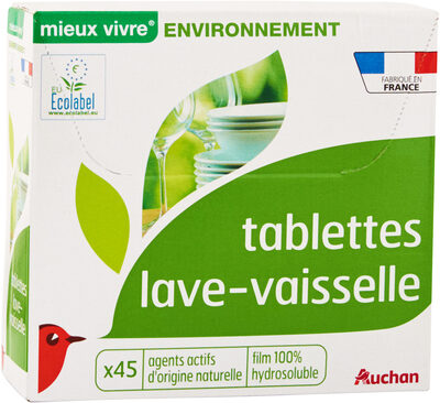 Auchan mieux vivre enironnement pastilles lave vaisselle 45pcs - Produit - fr