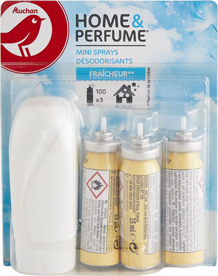 Auchan distributeur decoratif + mini sprays freshnessentiel 3*15ml - Produit - fr