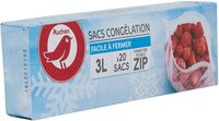 Sacs congélation fermeture double ZIP 3L - Product - en