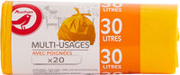 Auchan sacs multifonctions a poignee 30l 20pcs - Produit - fr