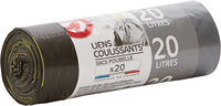 Auchan sacs poubelles avec cordon 20l 20pcs - Produit - fr