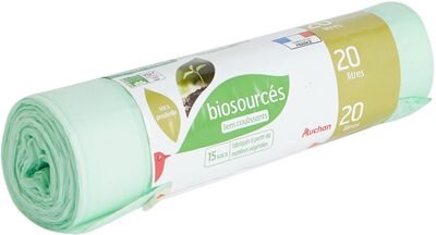 Auchan sac poubelle eco avec cordon 20l 15pcs - Product - en