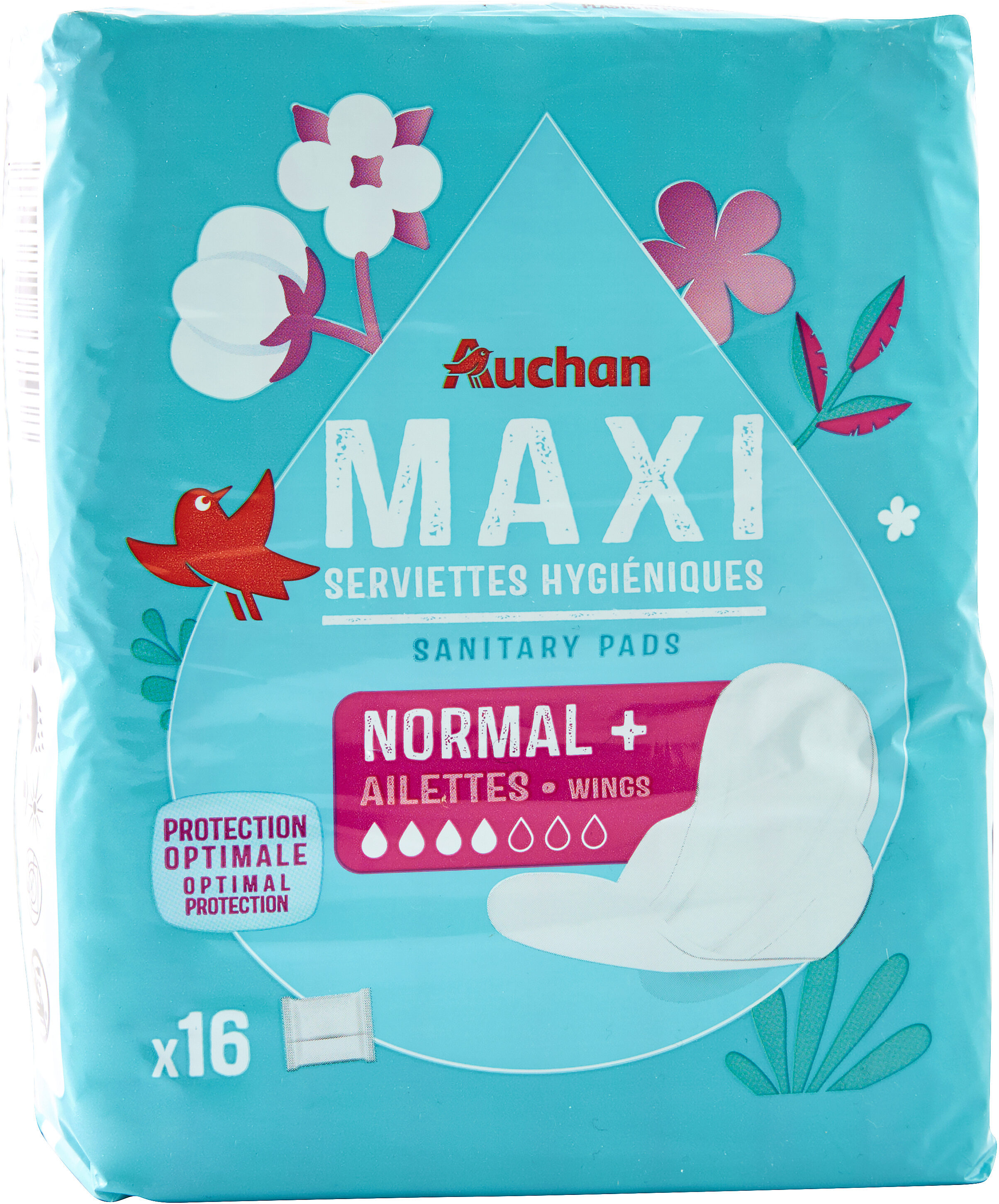 Serviettes hygiéniques Maxi Normal+ x16 - Produit - fr