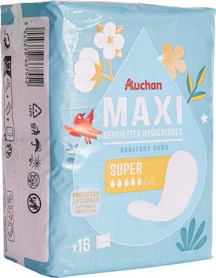 Serviettes hygiéniques Maxi Super x16 - Produit