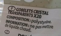 Gobelet - Ingredients - fr