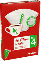 Filtre A Cafe N°4 X40 Auchan - Product - fr