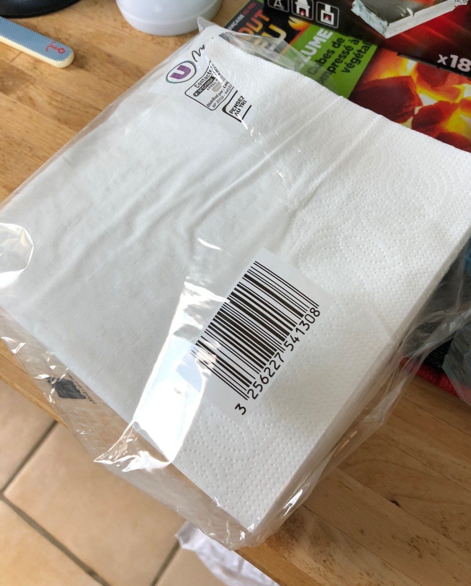 Serviettes En Papier Blanc U, - Product - fr