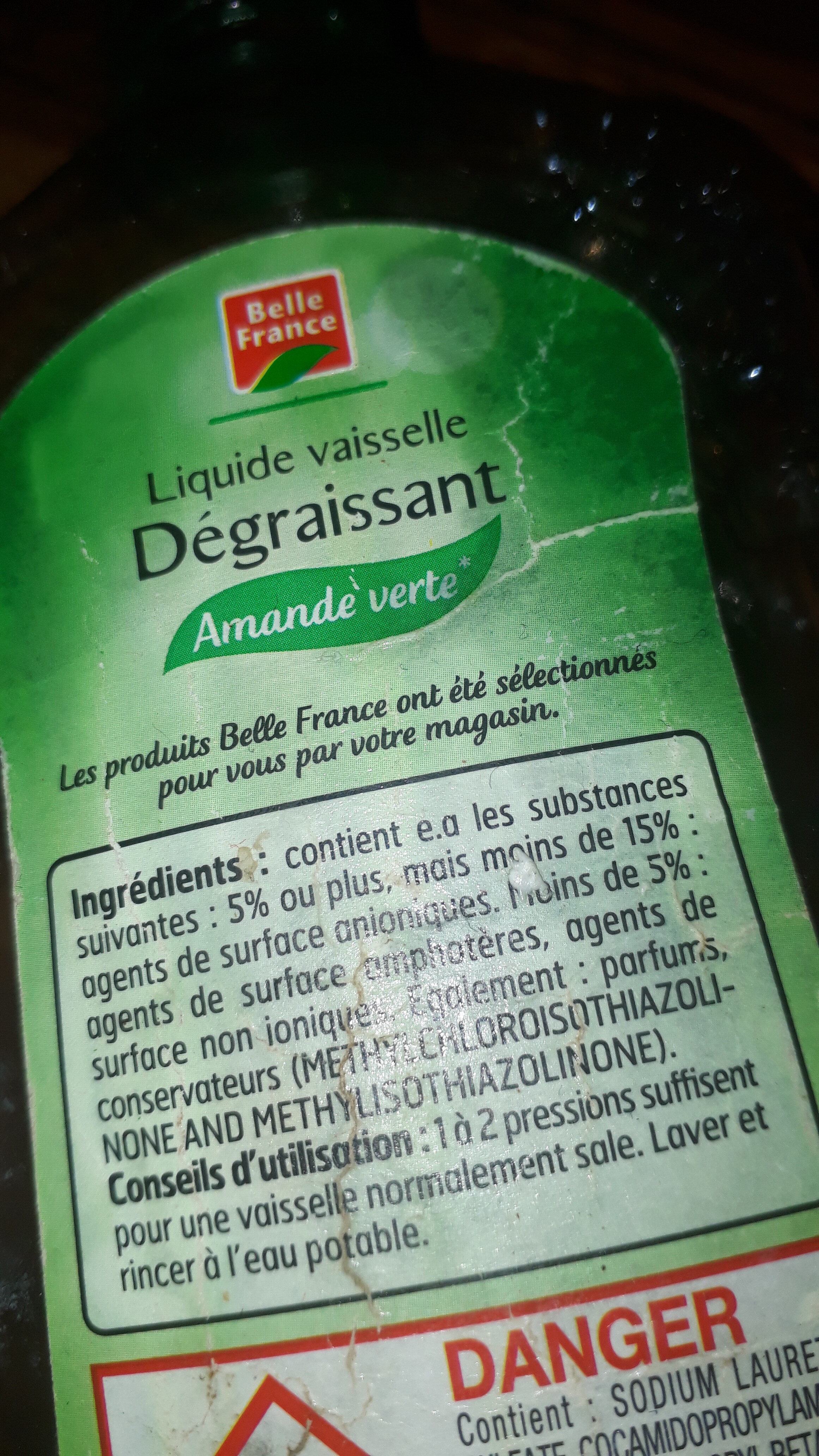 appelle France liquide désinfectant vaisselle - Ingrédients - fr