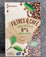 Filtres à cafe fibres vegetales - Produit - en