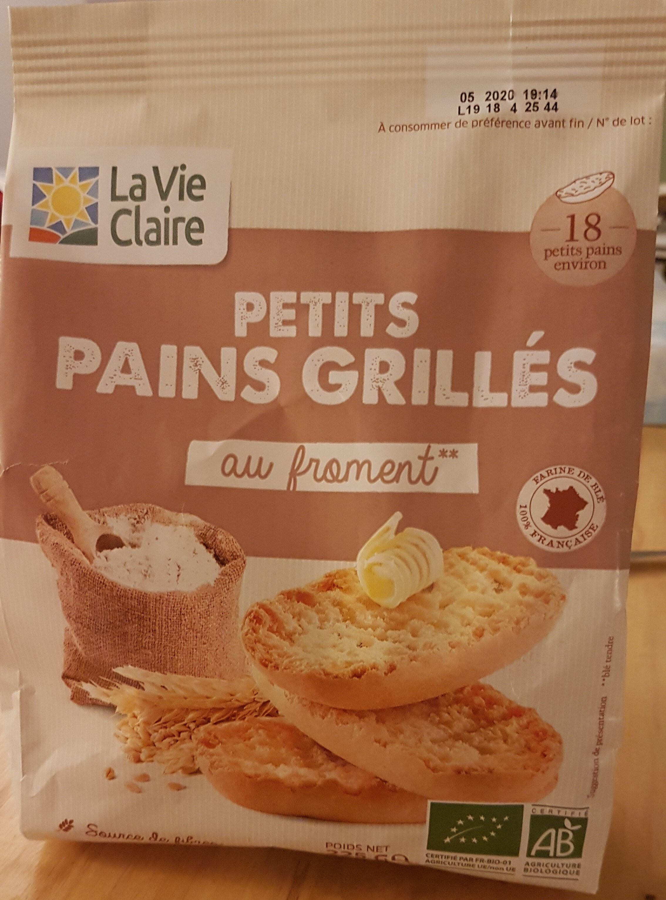 petits pains grillés - Ingredients - fr