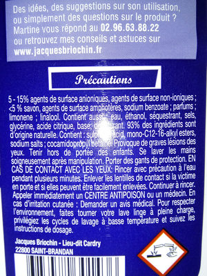 Lessive Double Action Savon Noir & Savon de Marseille - Ingredients - fr