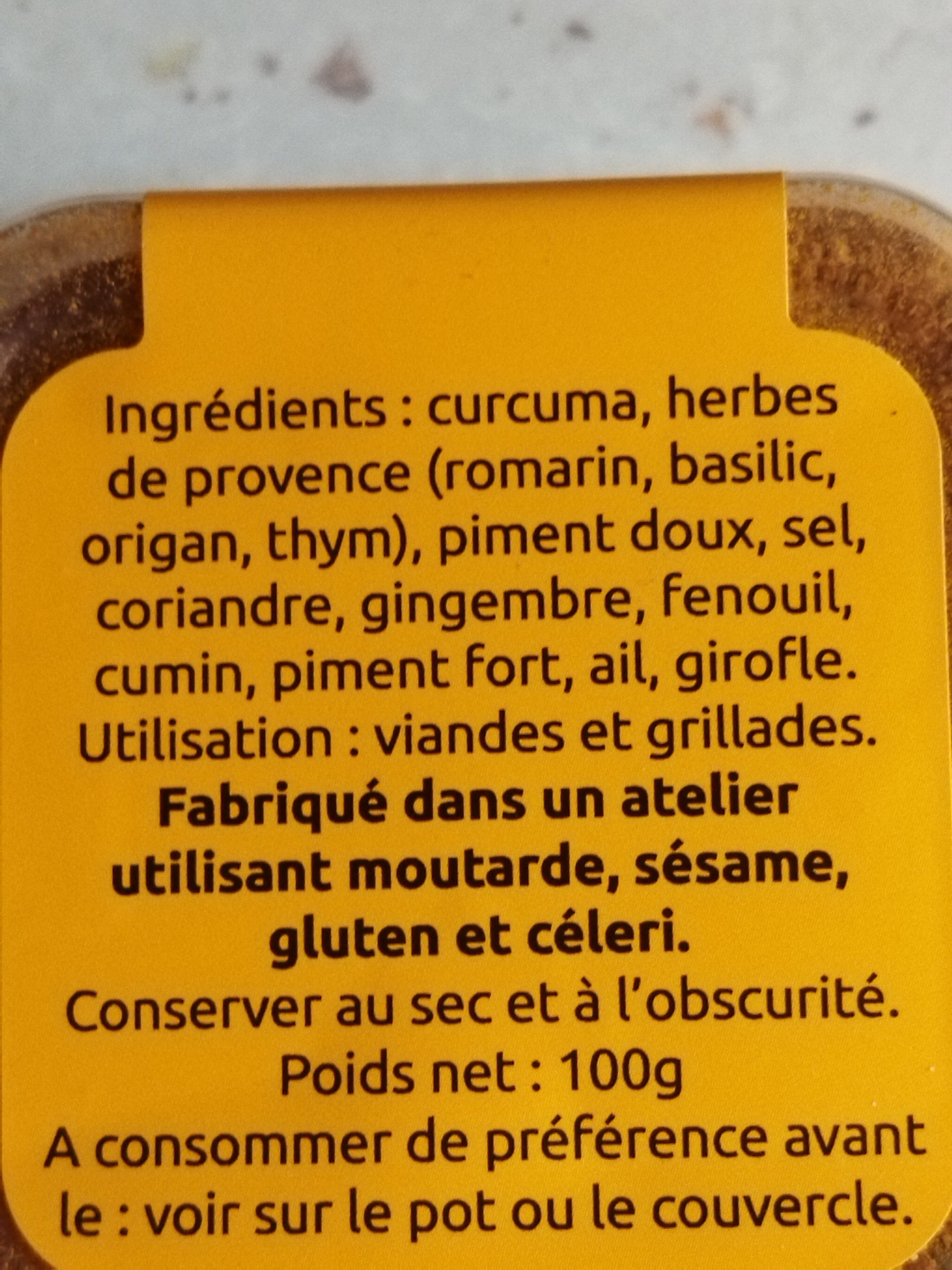 épices barbecue - Ingredients - fr