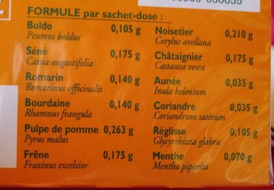 Boldoflorine, Tisane Pour La Constipation, Boite De 24 Sachets - Ingredients