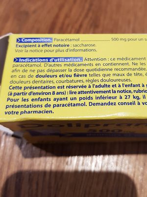 Doliprane 500 mg sachets-dose - 2