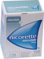 Nicorette Microtab 2 MG 100 Comprimés Nature - Produit - fr
