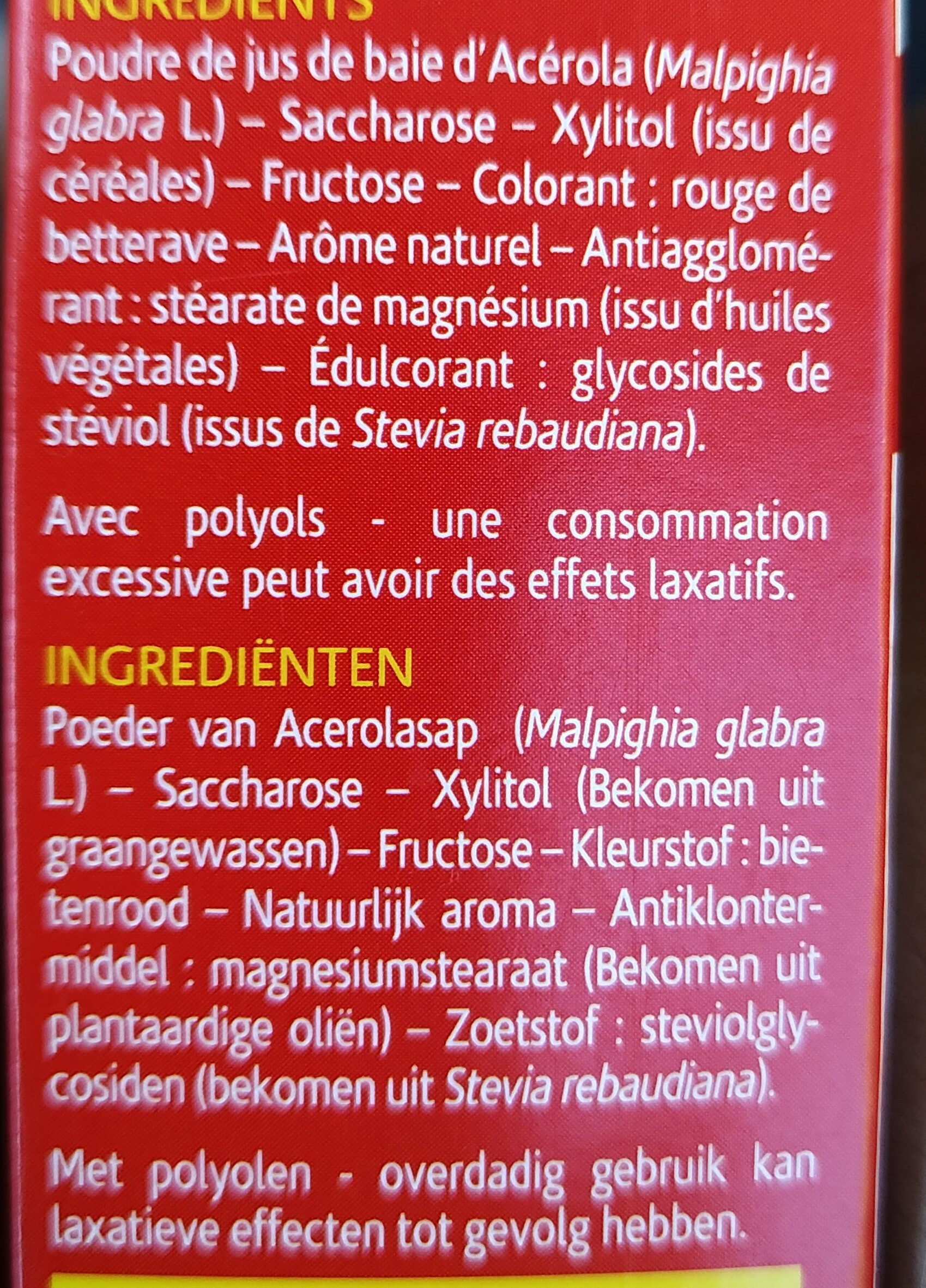 ACEROLA 1000 ARKOVITAL - Ingredients - fr
