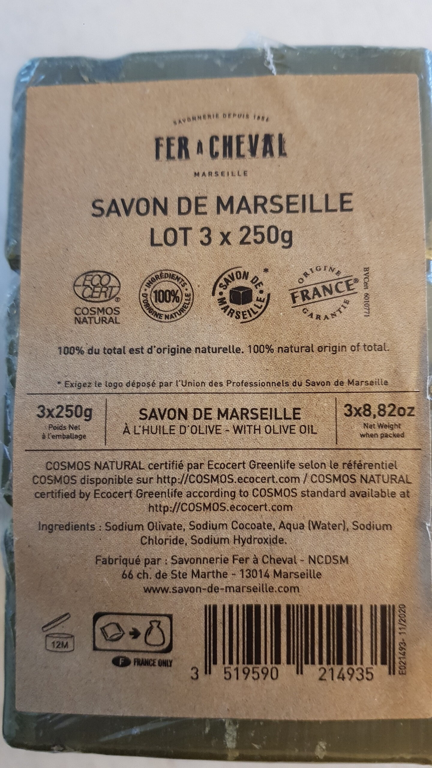 savon de marseille à l'huile d'olive - Product - fr