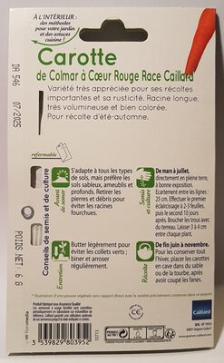 Carotte de Colmar à Cœur Rouge Race Caillard - 2