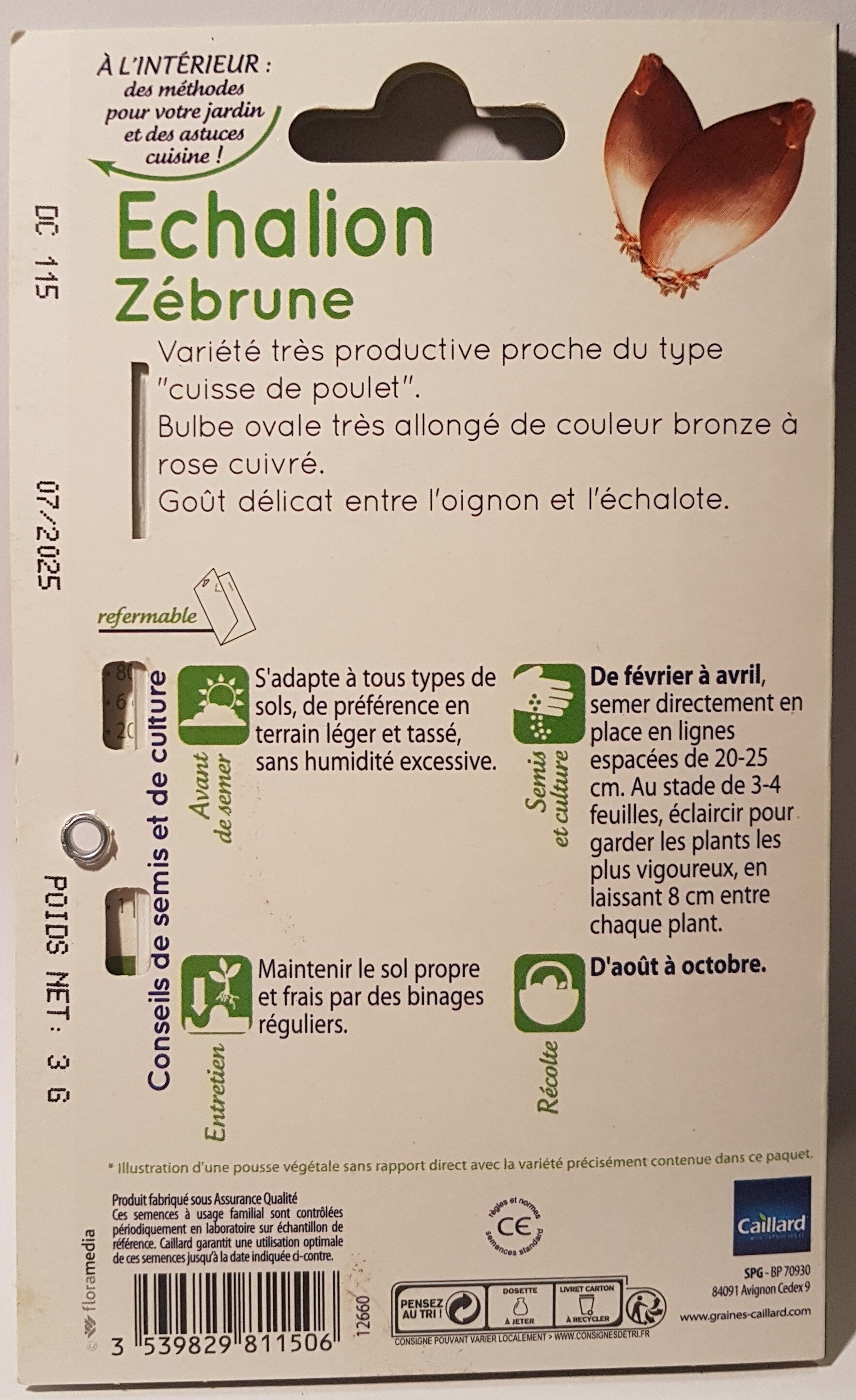 Echalion Zébrune - Ingredients - en