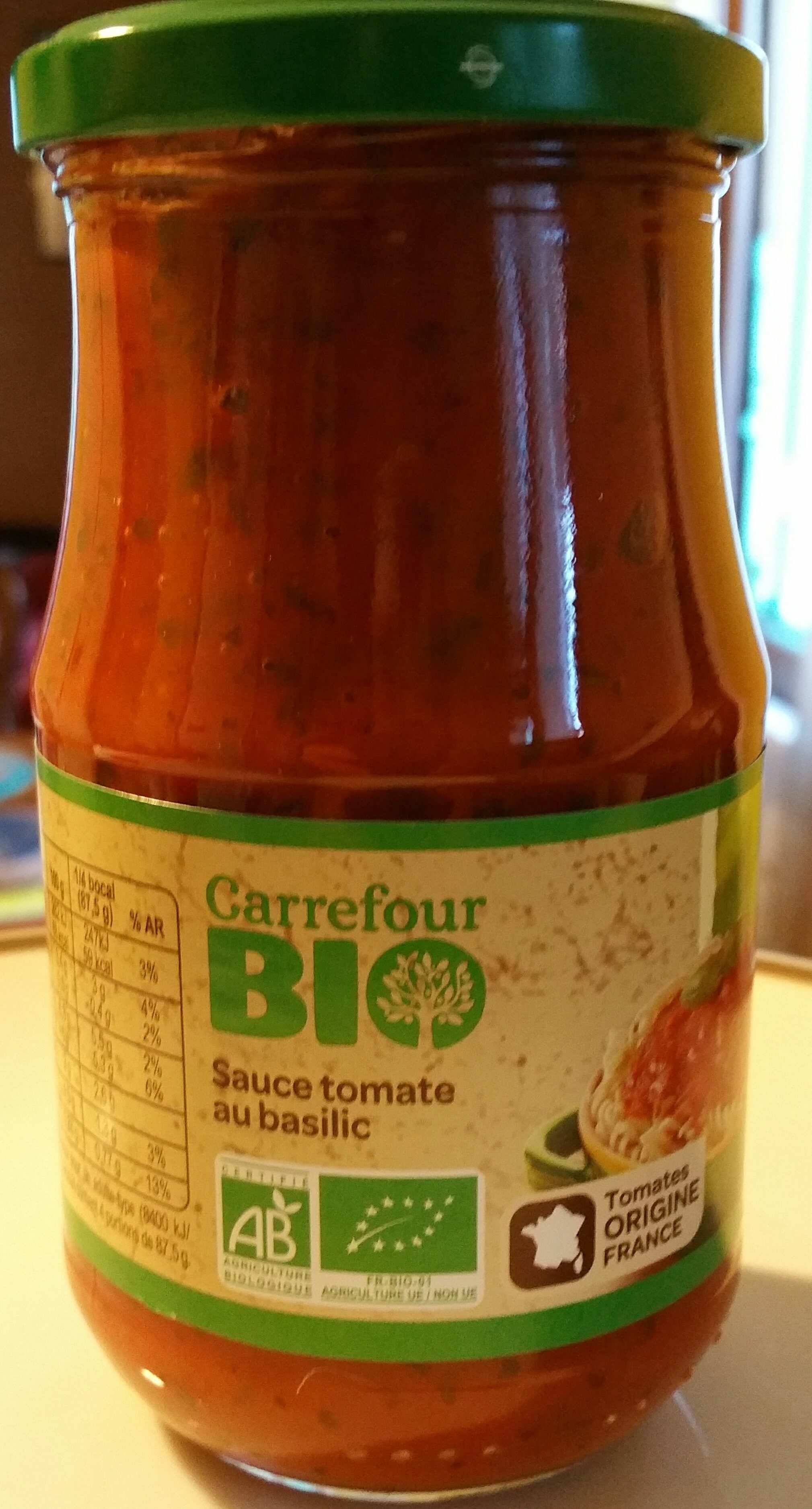 Carrefour Bio Sc Tomate au basilic - Product - fr